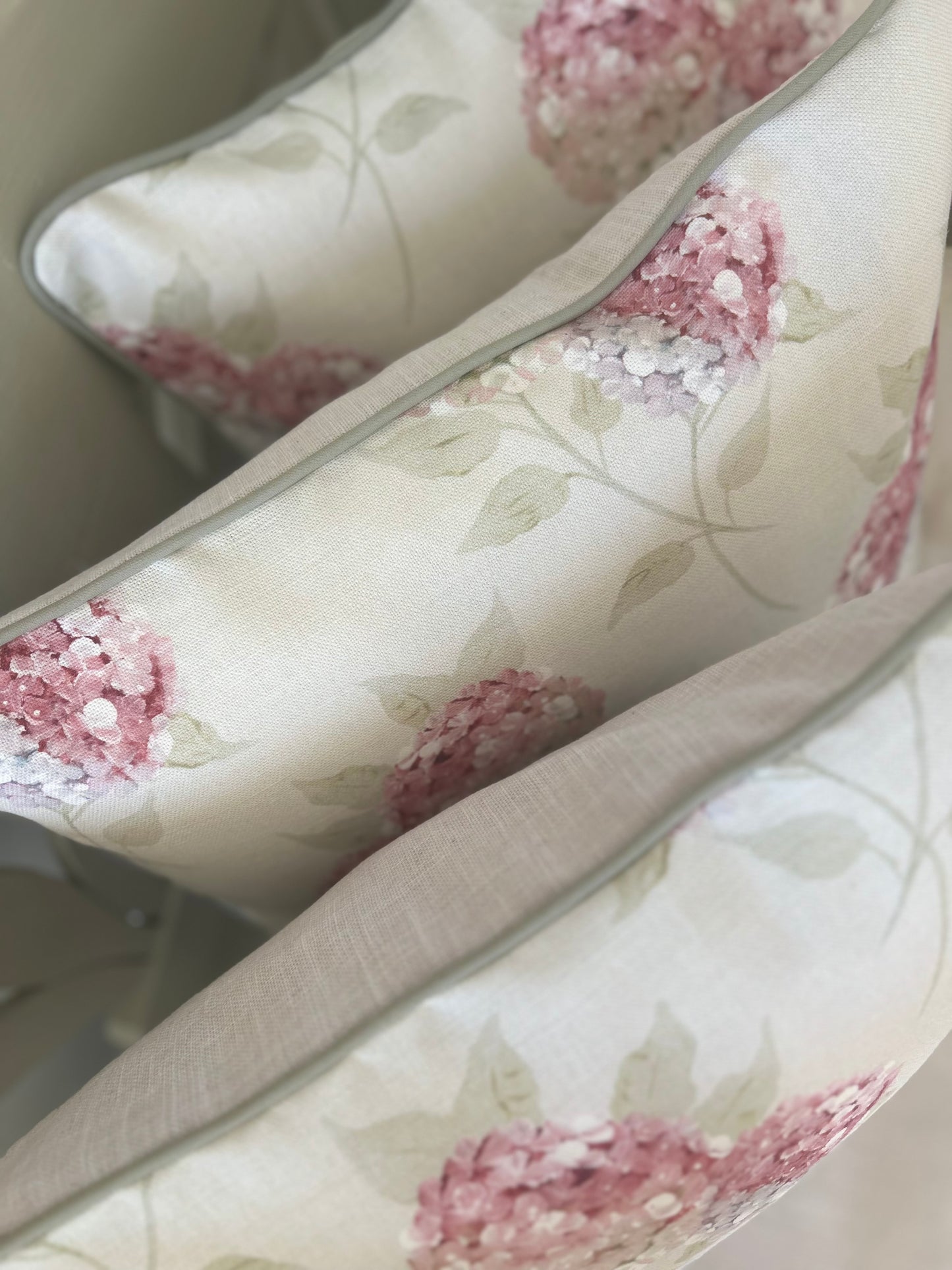 Hydrangea Pink & Olive Cushion Cover
