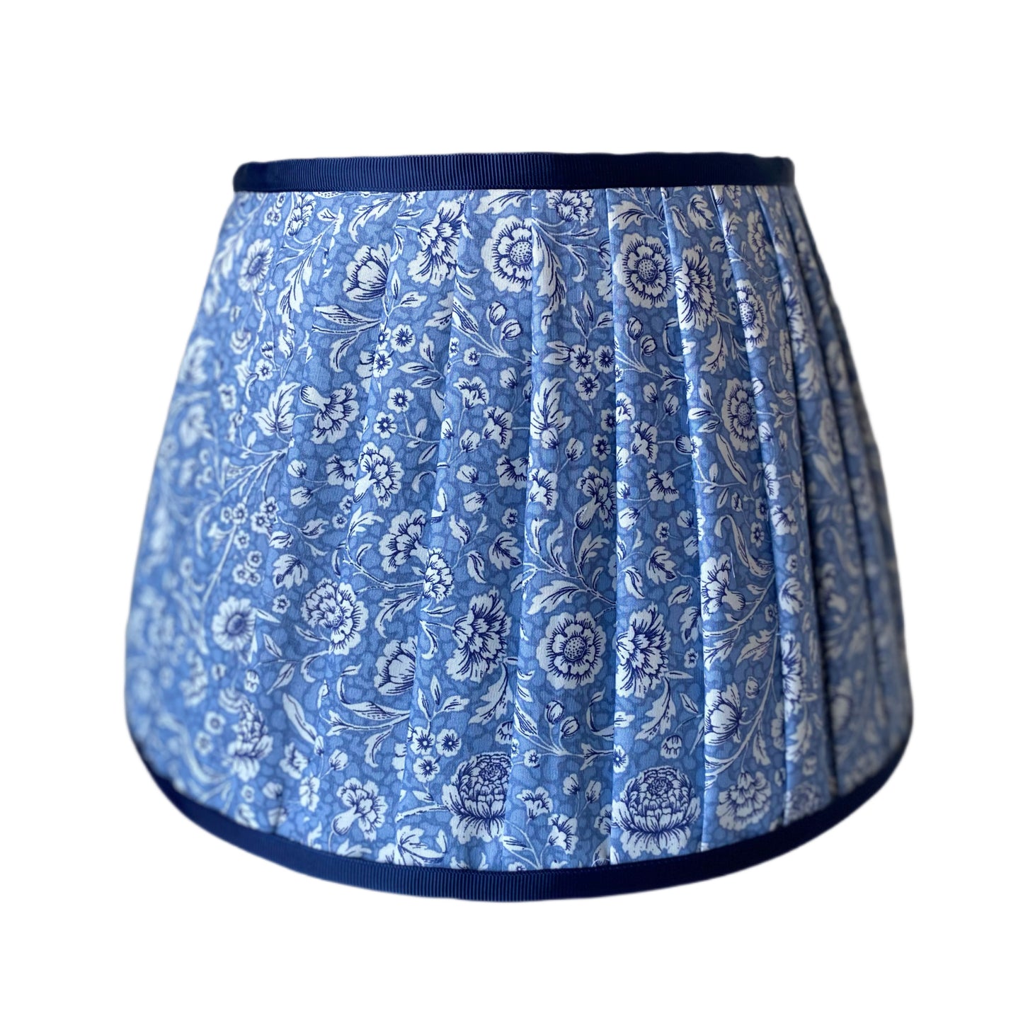 Blue Floral Pleated Lampshade