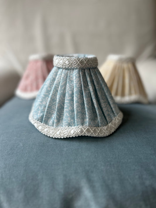 The Collection Soft Lampshade Candle Clip Soft Blue