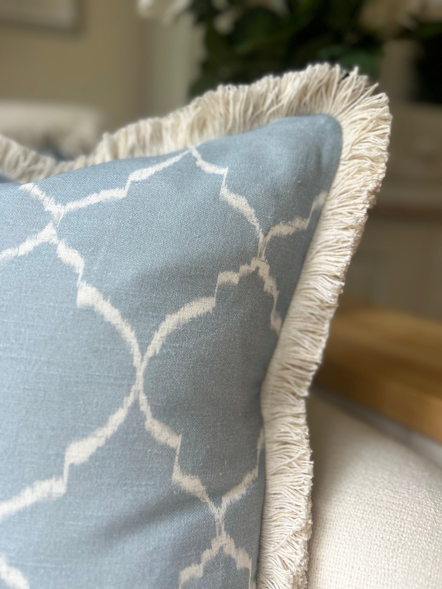 Hampton Fringed Linen Cushion Cover