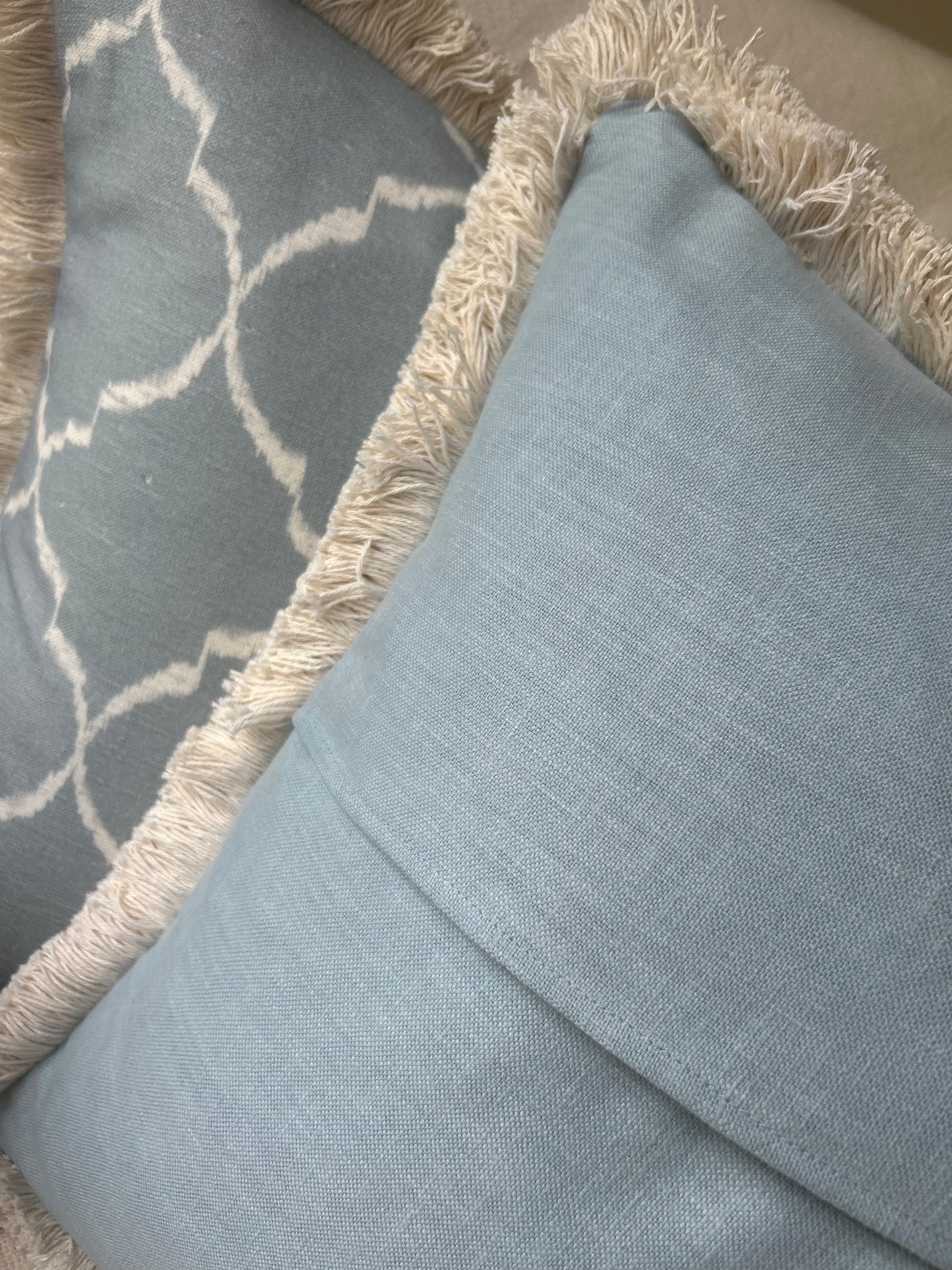 Hampton Fringed Linen Cushion Cover