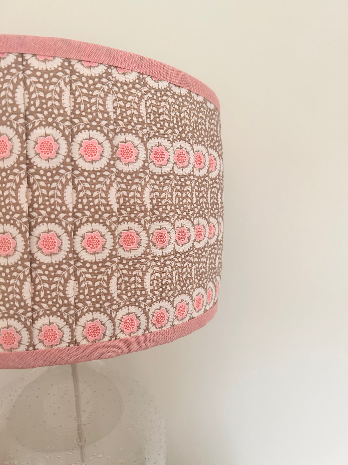 Maple Rose Taupe Pleated Drum Soft Lampshade