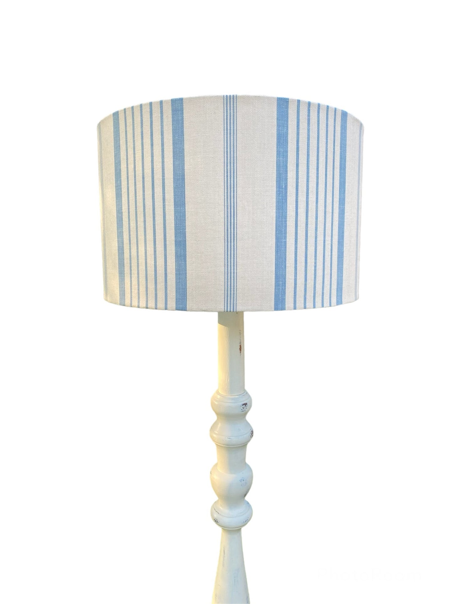 Linen Blue Stripe Kate Forman Designs Drum Hard Shade 40cm