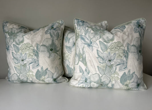 Floral Pastel Linen Cushion Cover