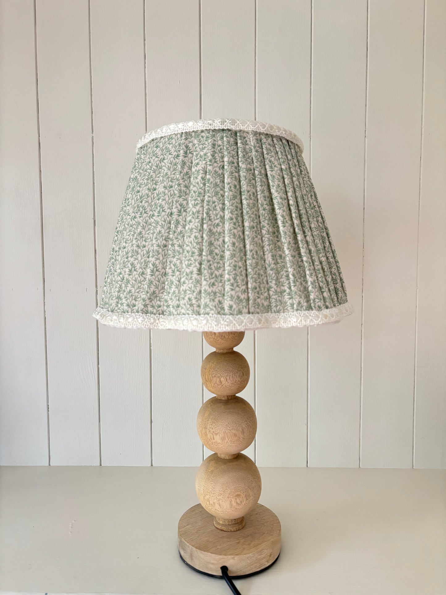 Stacked Sphere Natural Mango Wood lamp base