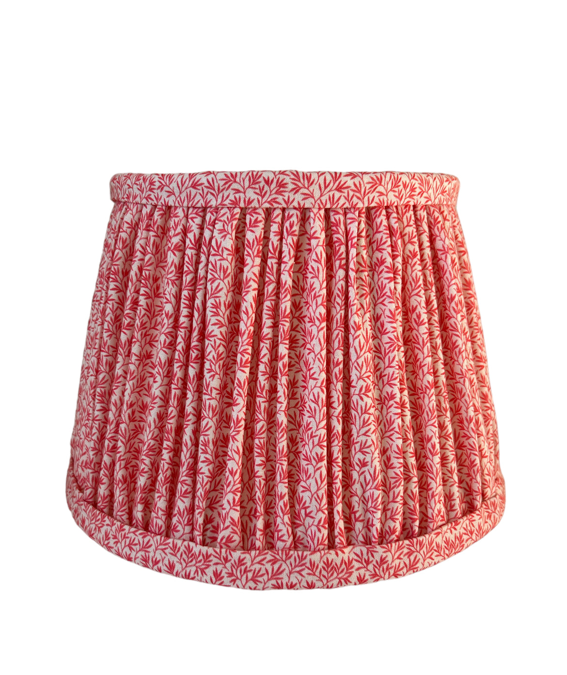 Red Floral Pleated Soft Lampshade