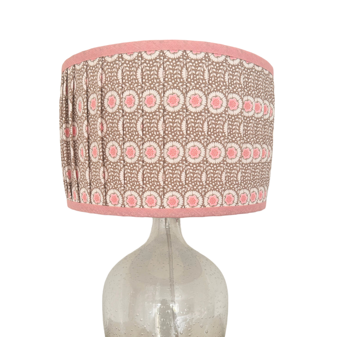 Maple Rose Taupe Pleated Drum Soft Lampshade