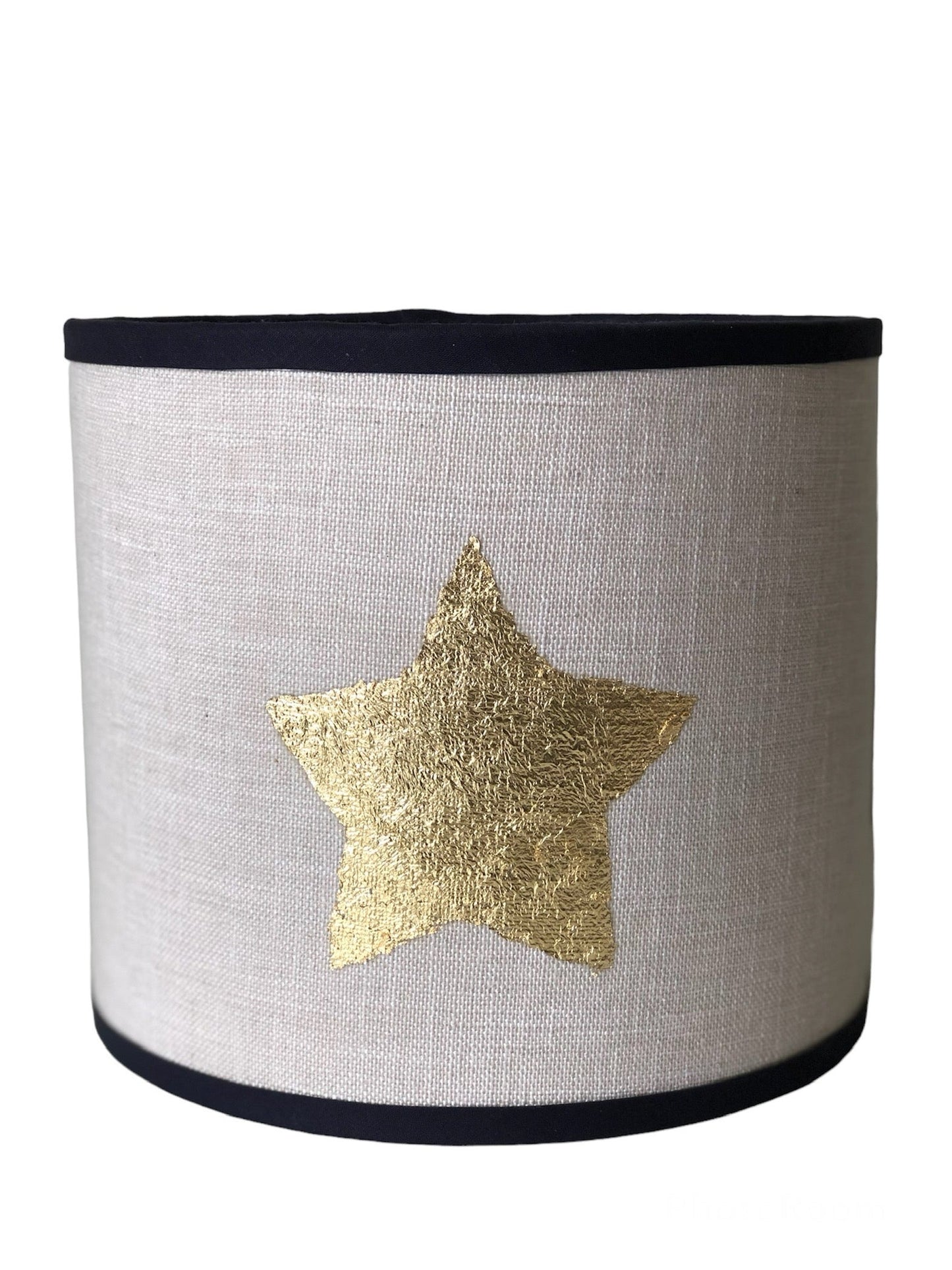 Goldleaf Star & Navy Trim Drum Ceiling Hard Shade