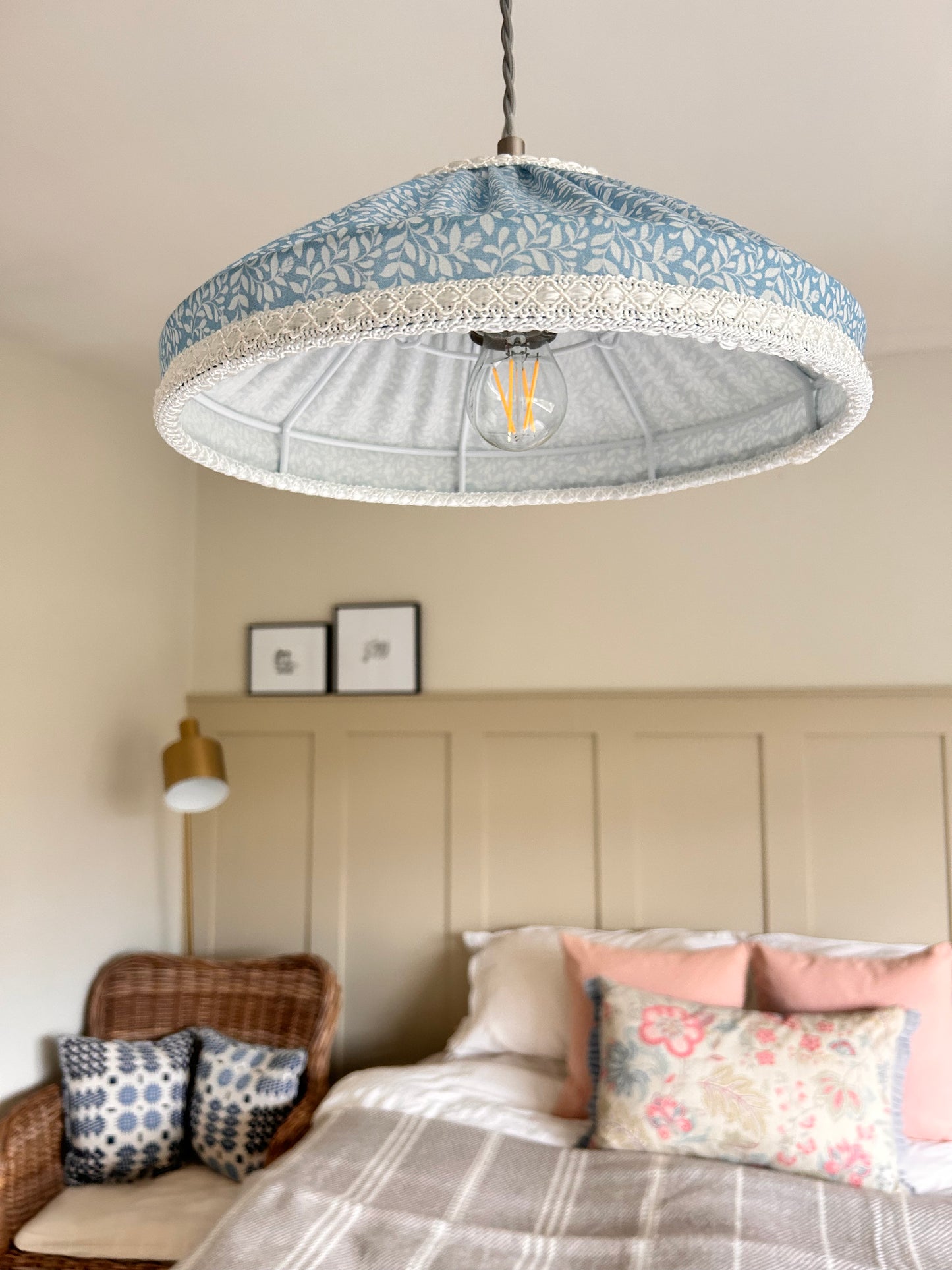 The Collection Soft Lampshade Carousel Blue Floral