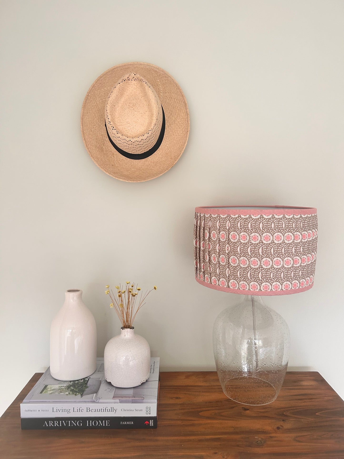Maple Rose Taupe Pleated Drum Soft Lampshade