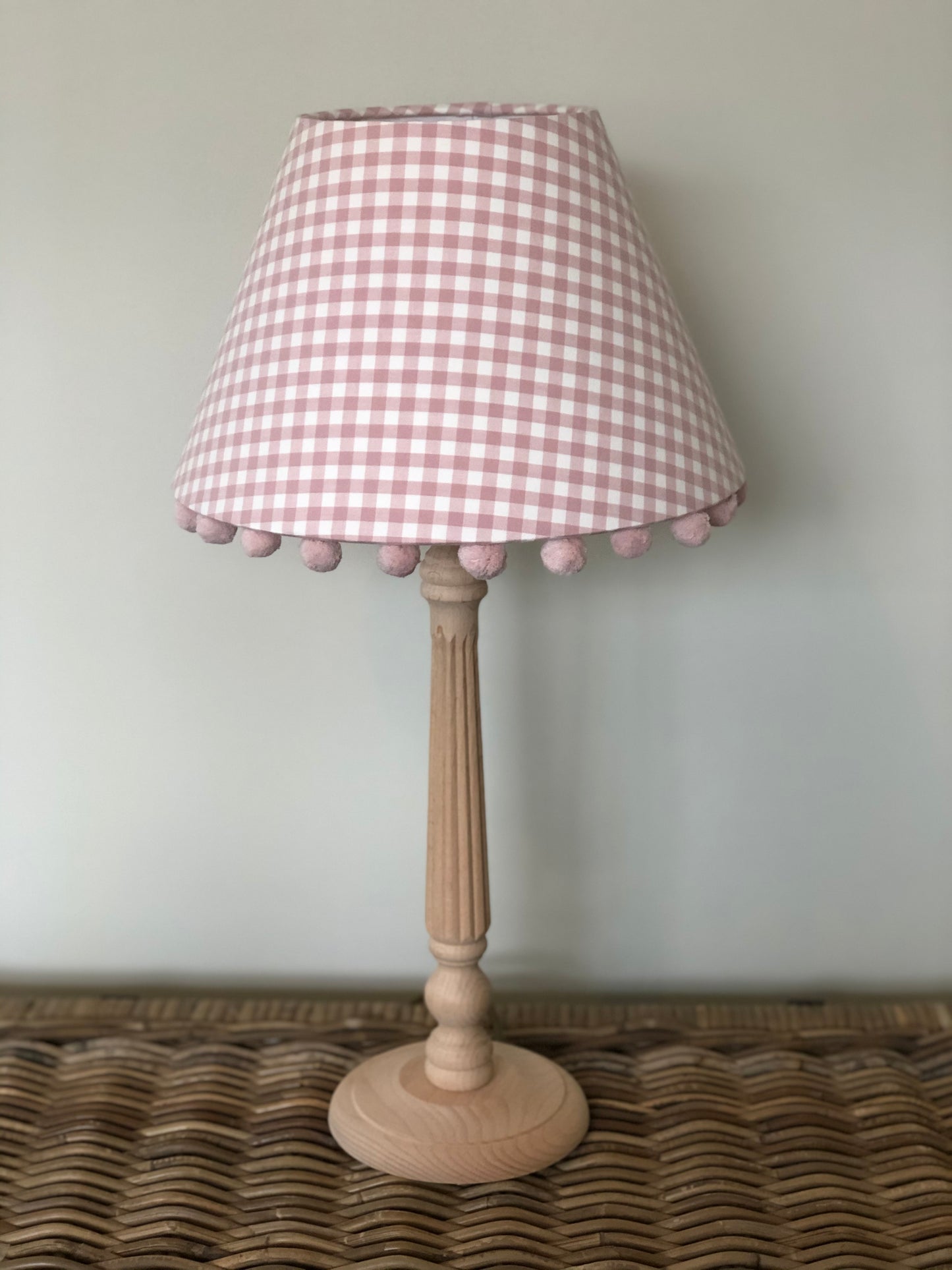Natural Mango Reeded 45cm Tall Hand-turned Lamp Base