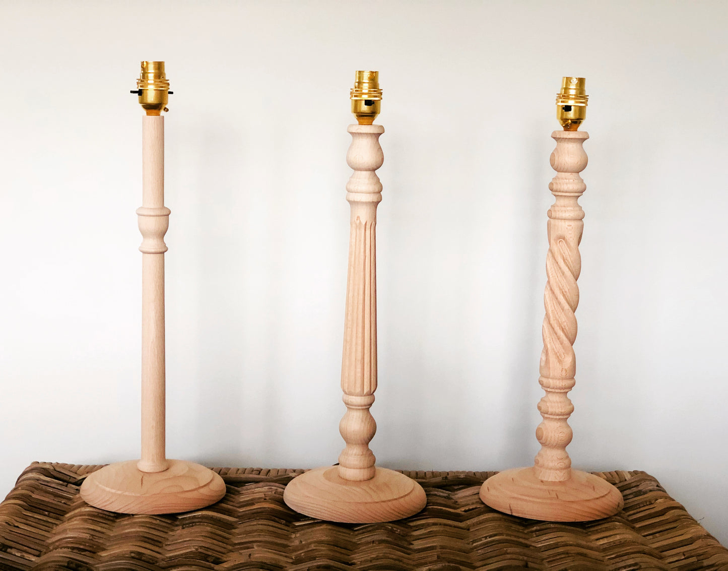 Natural Mango Twist 45cm Hand-turned Lamp Base