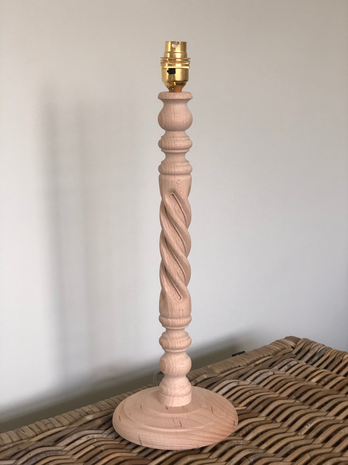 Natural Mango Twist 45cm Hand-turned Lamp Base