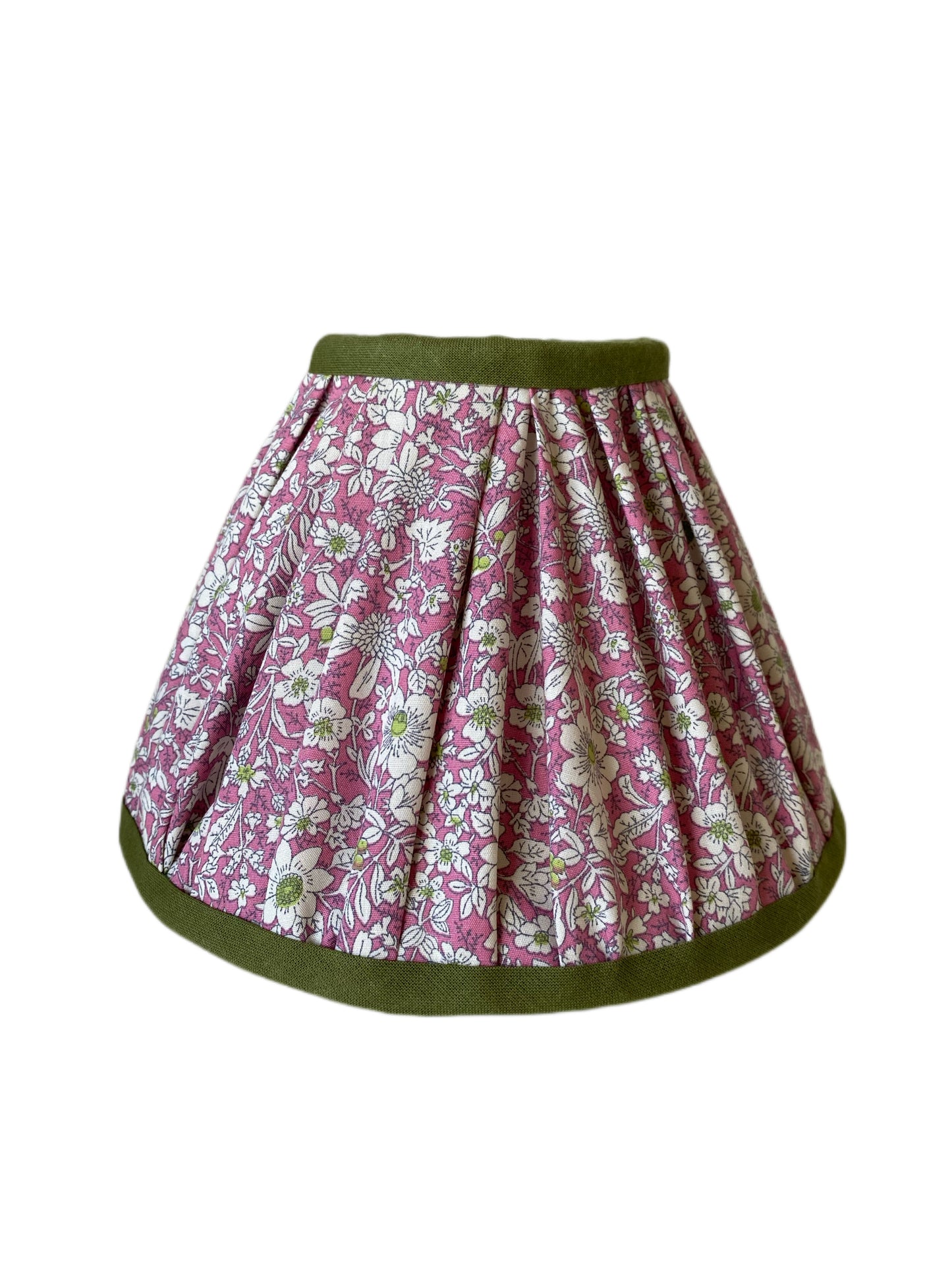 Gathered Pink & Green 20cm Floral Soft Lampshade